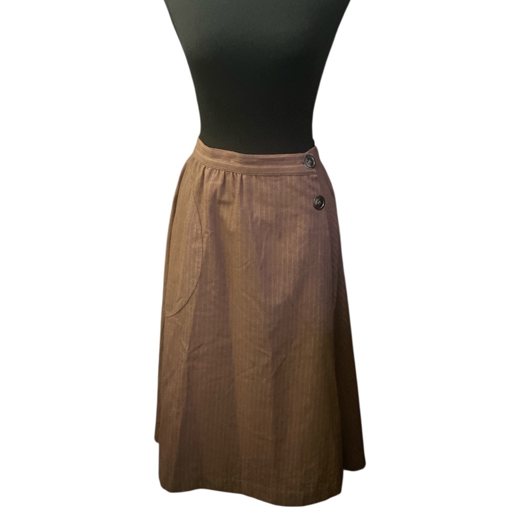 The Design House Elegant Brown A-Line Skirt M GUC
